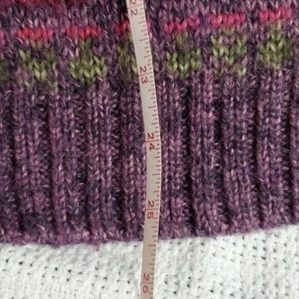 Style by EWM Women Purple Striped Wool Blend Full Zip Cardigan Sweater Size M - Picture 16 of 16